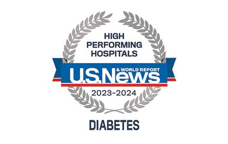 US News Diabetes High-Performing badge