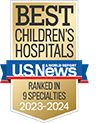 U.S. News and World Report Children's Hospital Ranked in 9 Specialties 