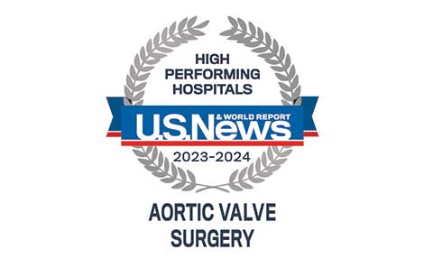 US News Aortic Valve Surgery High-Performing badge