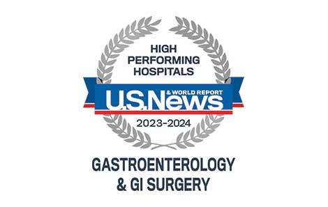 US News Gastro & GI Surgery High-Performing badge