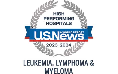US News Leukemia, Lymphoma, Myeloma High-Performing badge