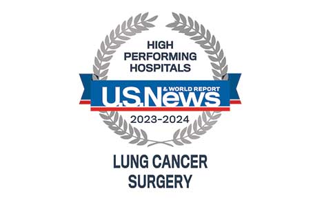 US News Lung Cancer Surgery High-Performing badge