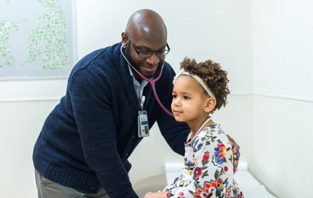 patient with pediatrician