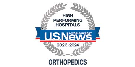 US News Ortho High-Performing badge 2023-2024